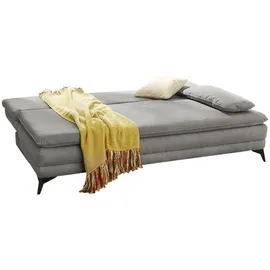 luma-home schönes für dein zuhause luma-home Dauer-Schlafsofa, Hellgrau, Textil, 2-Sitzer, Füllung: Polyetherschaumkern, einzeln stellbar,Rechteckig, 202x90x105 cm, Wohnzimmer, Sofas & Couches, Schlafsofas
