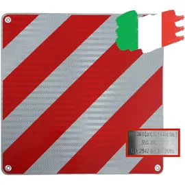 IWH Warntafel ALU 50x50cm für Italien mit offizieller Typengenehmigung
