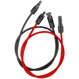 Gvolatee Solarkabel Verlängerung,6mm2 1-50m Solarkabel Verlängerungskabel,Photovoltaik Solarkabel,Verbindungskabel Solarstecker,IP67 wasserdichtem Stecker (10AWG/6mm2(1m)