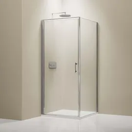 Bernstein EX416 Eckdusche mit Drehtür 100 x 195 cm Gelb Echtglas