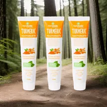 OptiSmile Kurkuma Zahnpasta natürliche Antiplaque Zahncreme vegan fluoridfrei Minze 75 ml