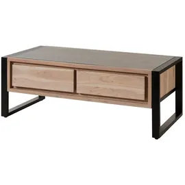 MASSIVMOEBEL24.DE Couchtisch Denver Beige Akazie 120 x 60 x 45 cm