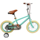 Cutycaty Kinderfahrrad 14 Zoll Fahrrad für Mädchen und Jungen ab 3-6 Jahren, 14" Kinderfahrrad mit Stützrädern, Jungen Mädchen Kinderfahrrad, Höhenverstellbar Kinder Fahrrad (Grün)