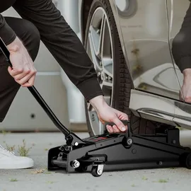 Wiltec Rangierwagenheber Stahl schwarz 13,5-40 cm