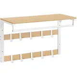 VASAGLE Wandgarderobe LCR101W09 eichenfarben-weiß