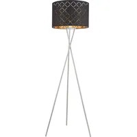 GLOBO LIGHTING Stehlampe "CLARKE", silber (nickel matt), Lampen, Stehleuchte,