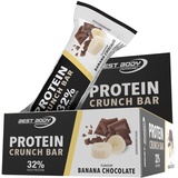 Best Body Nutrition Protein Crunch Bar - Banana Choclate - Eiweiß Riegel - 12x35g - 32% Protein