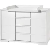 Schardt Wickelkommode Maxx white inkl. Wickelaufsatz