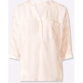 Heine Druckbluse ecru-sand-gestreift 42