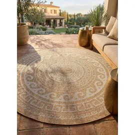 KADIMA DESIGN Kauns Outdoor-Teppich 120 x 120 cm Beige
