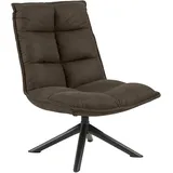 Loungesessel STORM - grau - matt schwarz - Microfaser Sessel Cocktailsessel