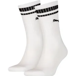 Socken PUMA "PUMA UNISEX HERITAGE CREW SOCK", Damen, Gr. 39-42, weiß, Baumwollmischung, normal, Socken, Komfort-Passform, gepolsterte Sohle