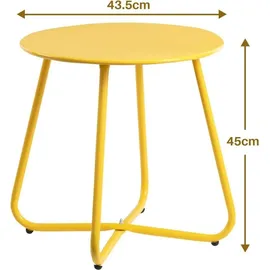 Beistelltisch Gartentisch Ø 0 x 0 cm Gelb