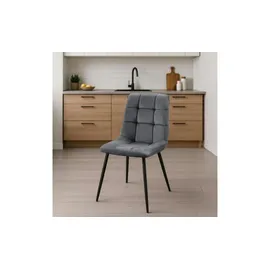 CLP 4er Set Esszimmerstühle Antibes dunkelgrau