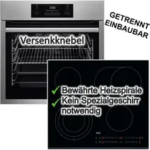 AEG Backofen-Set Glaskeramikkochfeld