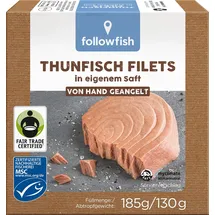 Followfood Thunfisch Filets in eigenem Saft, 185 g
