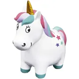 Moses moses. Einhorn Spardose, Kinder-Sparbüchse in Einhornform, mit goldenem Horn und Stern-Details, Sparschwein, rutschfest, aus Polyresin