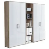 moebel-dich-auf Aktenschrank OFFICE EDITION (Set 10, Büroschrank abschließbar mit Metallgriffen) Made in Germany beige