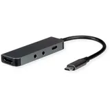 Roline Dockingstation Typ C, 4K HDMI, 2x 3,5mm Audio (TRRS + TRS)