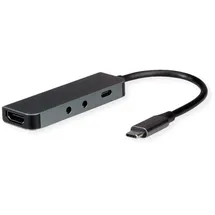 Roline Dockingstation Typ C, 4K HDMI, 2x 3,5mm Audio (TRRS + TRS)