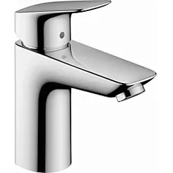 hansgrohe Logis Waschtischarmatur 71107000 Push Open Ablaufgarnitur, Wasserhahn