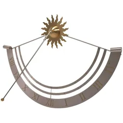 Elegante Sonnenuhr mit römischen Ziffern und verstellbarem Zeiger