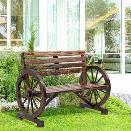 Outsunny Gartenbank 105,5 x 56 x 79 cm Braun
