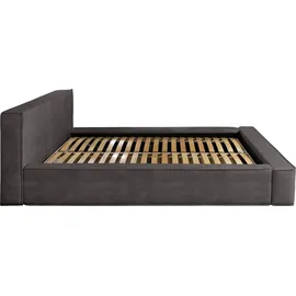 FEDVE Polsterbett, Anthrazit, Textil, 140x200 cm, Schlafzimmer, Betten, Polsterbetten