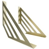 sossai® Wandregalhalter 2er Set Design Regalträger Truss in Gold, 2-tlg. goldfarben 2,1 cm x 25 cm