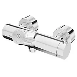Schell Vitus Brause-Thermostat 016140699 Duschanschluss unten, verchromt, CVD, Batteriebetrieb