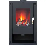 Kaminofen ALAZ K10M Schwarz 10 kW, Kamin Heizofen Dauerbrandofen Holzofen, Кaminholz Hüttenofen, Кaminfeuer, Briketts kamin, Fireplace wood - Schwarz