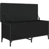 vidaXL Sitzbank mit Stauraum Schwarz 102x42x45 cm Holzwerkstoff