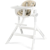 DREAMADE Hochstuhl Höhenverstellbar, Kinderhochstuhl mit 5-Punkt-Sicherheitsgurt, Abnehmbarem Tablett & Kissen, Kombihochstuhl Essstuhl für Baby 6-36 Monat bis 15 kg (Beige)