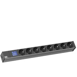 BACHMANN BN0500 19 1HE 8x Schutzkontakt, Leistungsmessung, Schutzkontakt-Anschluss"