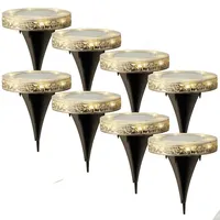 MARELIDA LED Solar Wegleuchte Bodenleuchte Mosaikoptik Wegbeleuchtung 8er Set