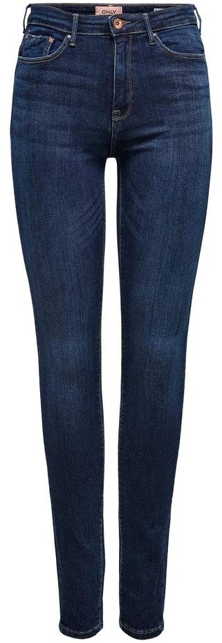 Damen ONLY High Waist Skinny Fit Jeans Lange Denim Stretch Hose ONLPAOLA Basic Röhrenjeans Cotton Pants, Farben:Blau, Größe:M / 32L