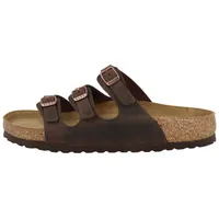Birkenstock Florida SFB geöltes Nubukleder Weichbettung normal Sandale Sandaletten, Sommerschuhe, Badeschuhe, Riemchen, Schlappen blau 39 EU