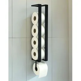 DanDiBo Ambiente Toilettenpapierhalter Schwarz Wand Metall 96610 Toilettenpapier Aufbewahrung Klopapierhalter Toilettenrollenhalter wc Rollenhalter Ersatzrollenhalter