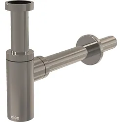 Alcadrain s.r.o. AlcaDrain Design Siphon 1 1/4" rund, Ganzmetall Nickel glanz