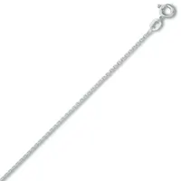 Goldkette ONE ELEMENT "Halskette Rundankerkette aus 585 Weißgold Ø 1,2 mm" Gr. 45, silber, Halsketten, Damen, 45, Gold Weißgold 585, Gold, Weißgold 585, Goldkette, Damen Gold Schmuck Rundankerkette