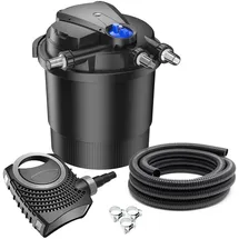 Wiltec SunSun CPA-20000 SET bis 40000l 36W UVC NEO8000 Pumpe Schlauch Teichfilterset