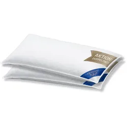 3-Kammer-Kopfkissen »Kopfkissen "Venedig" Kissen mit Feder und Daunen Füllung. Kuschelig weiches Kopfkissen.«, Füllung: 100% Daunen (Außenkammer), Bezug: 100% Baumwolle, hergestellt in Deutschland, allergikerfreundlich, 70496507-0 weiß
