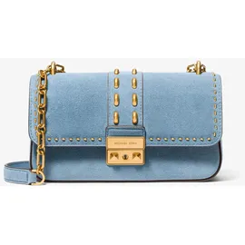 Michael Kors Tribeca Small Schultertasche Wildleder Blue