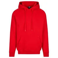 URBAN CLASSICS Herren Blank Hoody Kapuzenpullover, Rot, 4XL