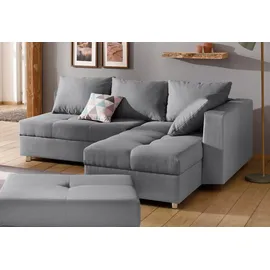 Home Affaire Eckcouch Mikrofaser 2-Sitzer Grau