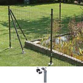 GAH Alberts Alberts Komplettset Zauneck-Set für Fix-Clip Pro® 153 cm zA anthrazit