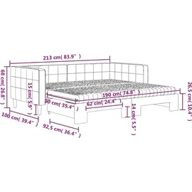 vidaXL Tagesbett 90 x 190 cm Schwarz