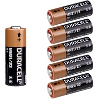 5x Batterie Duracell MN21, A23, LR23A, LRV08, GP23A - 12V 33mAh, 10,3 x 28,5 mm