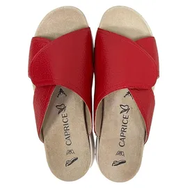 CAPRICE Damen Sandale aus Leder, Rot (RED Deer), 38