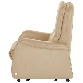 HIMOLLA Fernsehsessel 7568 Leder 77 x 104 x 85 cm Beige elektrisch